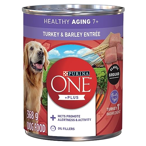 Purina ONE +Plus Nourriture humide chien senior 7+ dinde 368g (12 pck)