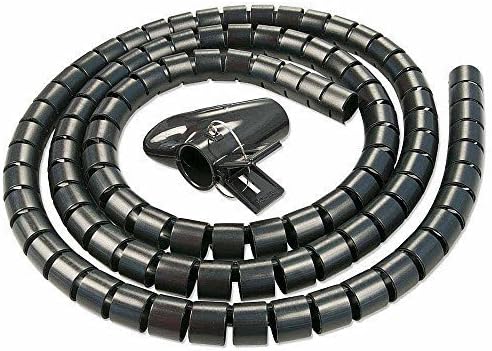 Cable Tidy Sleeves, 2M/25mm Cable Management Wire Tidy Cable Cover Protector for PC TV Computer, Home and Office Cord Organizer, DIY Flexible (Black)