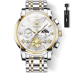 Gold Silver Stainless Steel&White Dial