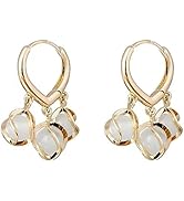 VIEN Luxurious Crystal Ball Pearl Female Opal Jade Tassel Earrings Pearl Alloy Drops & Danglers -...