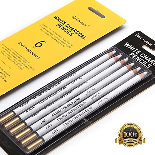 Dainayw DN6WT White Charcoal Pencils Drawing Set thumb #2