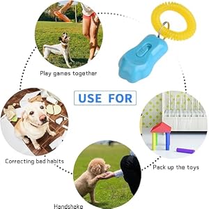 AYNEFY Pet Behavioral Training Clicker, Shaped Adjustable 3 Gears Pet Dog Training Clicker with Wrist Strap for Dogs Cats Birds Horses (Sky Blue) AYNEFY Pet Behavioral Training Clicker, Shaped Adjustable 3 Gears Pet Dog Training Clicker with Wrist Strap for Dogs Cats Birds Horses (Sky Blue)