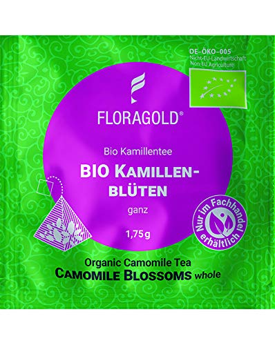 Bio Kamillenblüten ganz 100er Pyramidenbeutel von Floragold