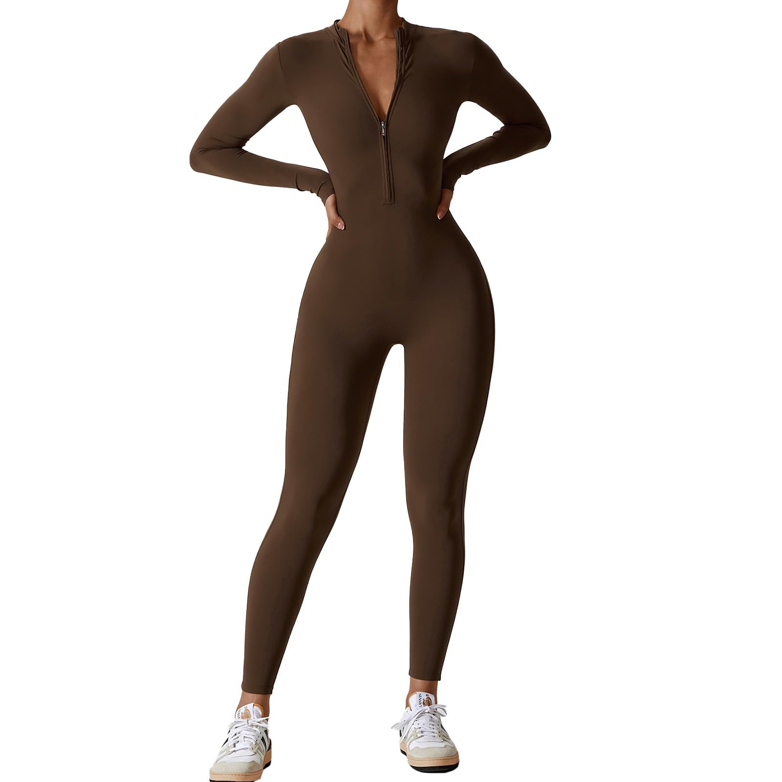 Combinaison Sport Longue Pour Femme OEAK | Col Roulé | Fermeture Éclair | Doublure Polaire