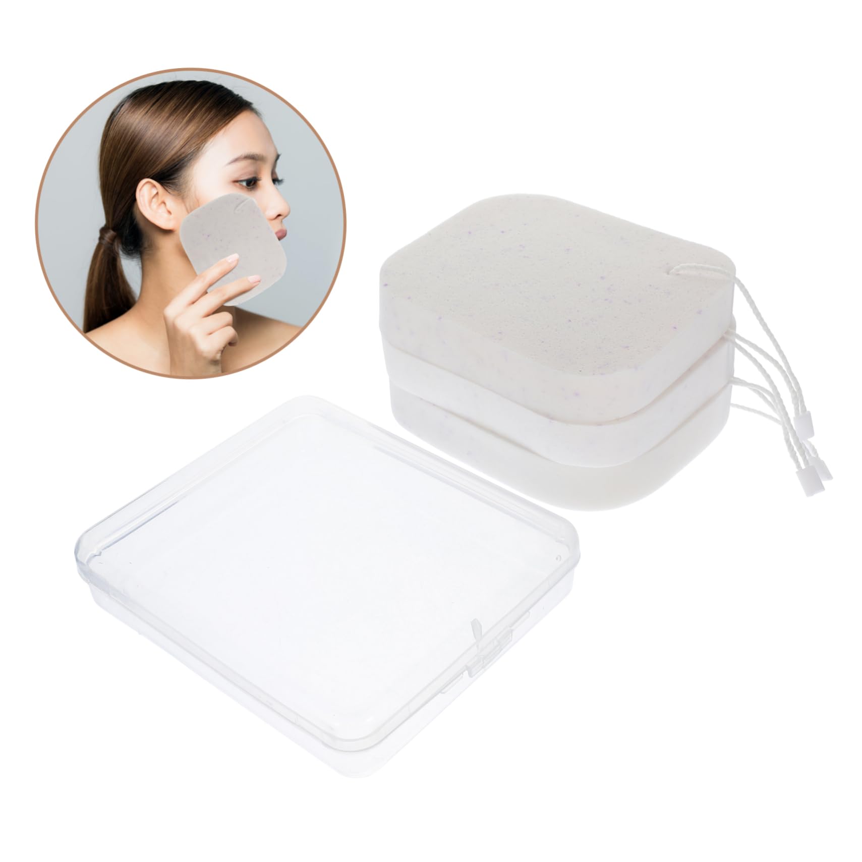 MAGICLULU 4 Sets Gesichts Make Up Schwämme Gesichtsschwämme Gesichtswaschschwämme Für Frauen Weiche Gesichtsschwämme Mädchen Gesichtsreiniger Gesichtsreinigungsschwamm