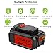 2PACK 6.0Ah Battery Replacement for 20V MAX XR Battery DCB200 DCB180 DCB206 DCB206-2 DCB204 DCB204BT-2 DCB203 DCB201 DCD/DCF/DCG Series Cordless Power Tools