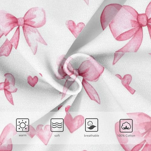 Wusikd Watercolor Pink Bows Boys' Underwear Cotton Hearts Boys Briefs Soft Toddler Underwear 2T3