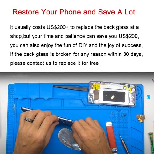 Vitre arrière Samsung S20 Plus blanc de rechange avec adhésif et outils