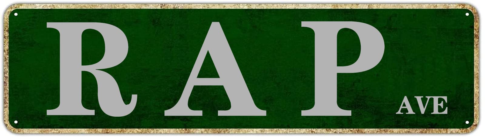 Rap Ave Retro Tin Signs Aluminum Metal Sign Art Plaque Home Kitchen Outdoor Garden Wall Non-Fade Funny Decor 4x16 Inch