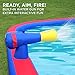 Sunny & Fun Mega Sport Inflatable Water Triple Slide Park – Heavy-Duty for Outdoor Fun - Climbing Wall, 3 Slides & Splash Pool – Easy to Set Up & Inflate with Included Air Pump & Carrying Case