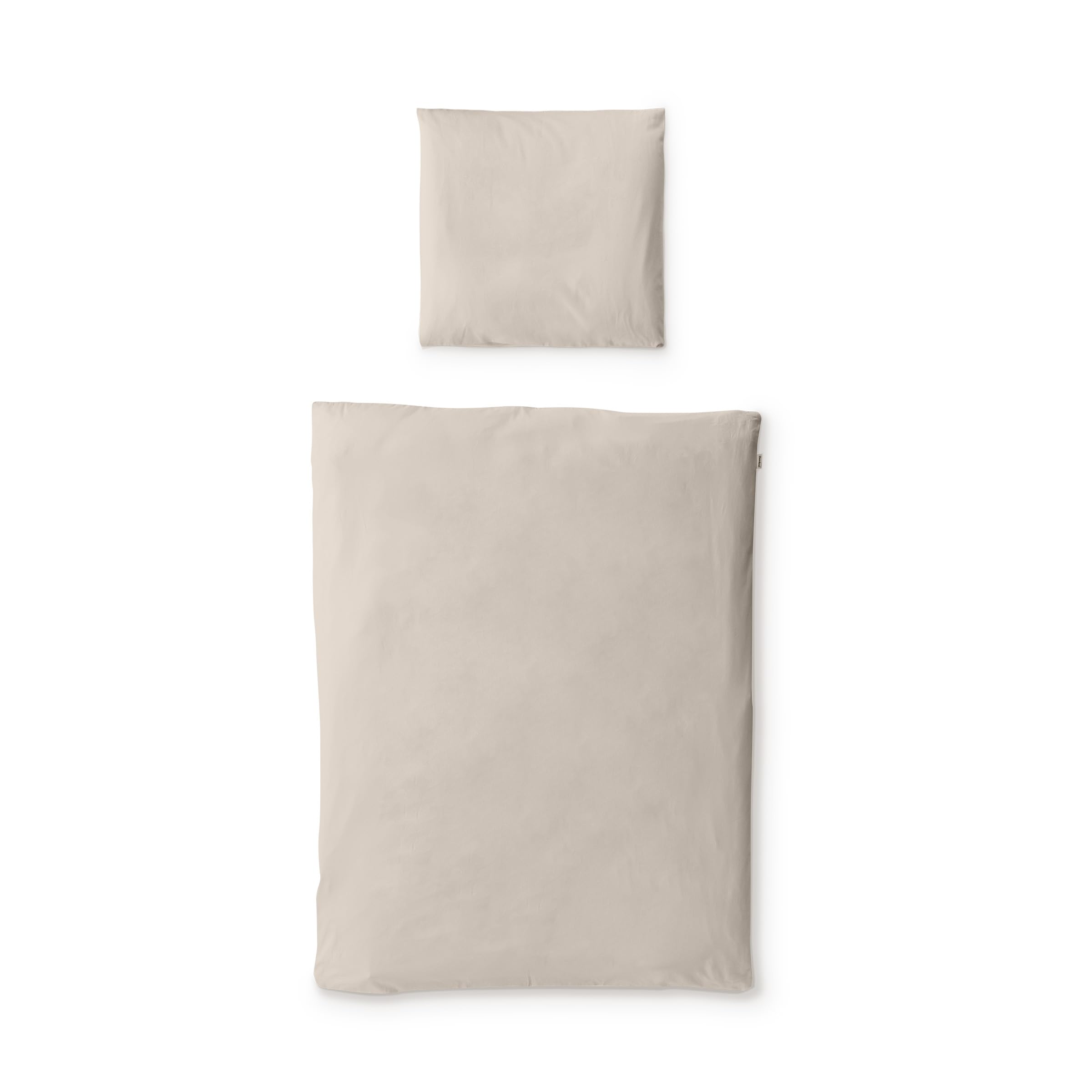 Ehrenkind® Bettwäsche-Set Renforcé | 100% Bio-Baumwolle | Standard 100 by Oeko-TEX | 200x135cm + 80x80cm Beige | Bettwäsche 135x200
