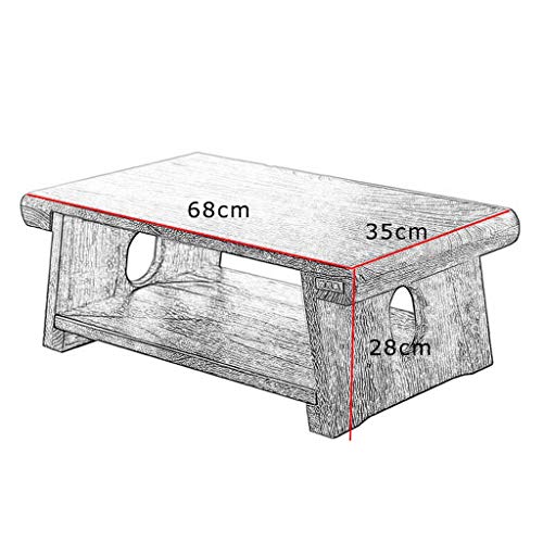 Table basse style japonais ergonomique avec rangement intégré - 4