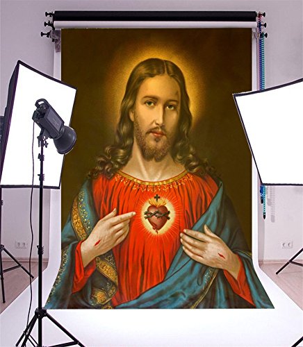 YongFoto 1,5x2,2m Sfondo Fotografico Gesù Croce