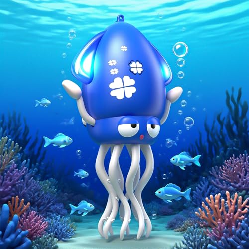 Image of SWTOIPIG Electric Dancing Octopus Toy with Led Light and Music, Kids Electric Crawling Octopus Tummy Time Toy, Rechargeable Interactive Sensory Toys, for Christmas Birthday Gift (Blue)