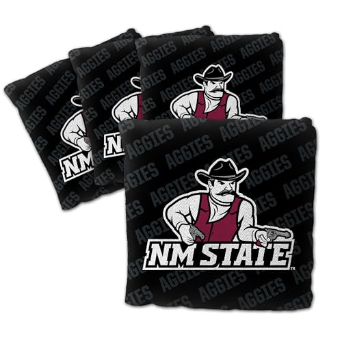 YouTheFan NCAA New Mexico State - Cornhole Bags - 4PK - Black