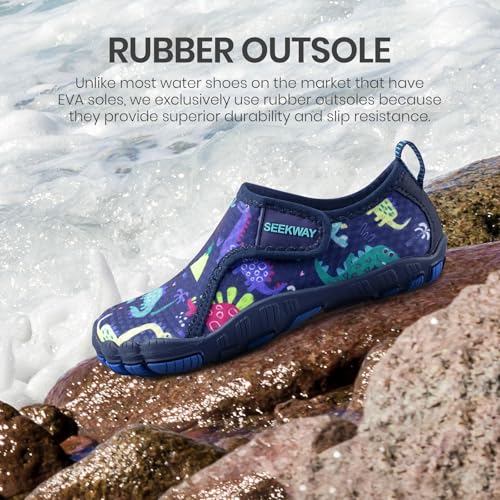 Image of SEEKWAY Barefoot Water Shoes for Kids - Wide Toe Box and Quick-Dry Sand Shoes Toddler for Hiking Swim Beach Pool Kayak Sport Accessories, Camping Essentials Non-Slip for Boys Girls Sizes