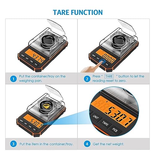 Báscula digital de alta precisión 50g mini joyería miniatura 3