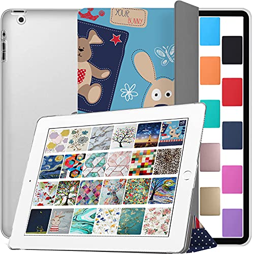 Image of DuraSafe Cases for iPad 9.7 Inch 4 3 2 Generation [iPad 4th 3rd 2nd Old Model ] A1458 A1416 A1395 A1458 A1416 A1395 MC705HN /A MD328HN /A PrintediPad Cover with Frosted Hard Back - Puppy Friend
