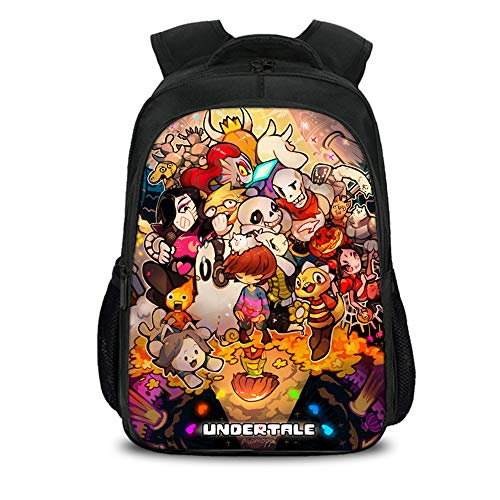 Dondonmin Undertale Mochila Impresión 3D para Niños y Adolescentes Casual Mochilas