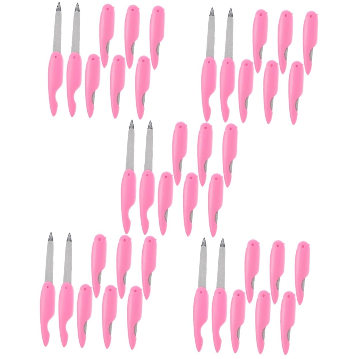 Healeved 40piezas Limas De Uñas Metálicas Plegables Herramientas De Pulido Para Manicura y Pedicura Diseño Portátil y Compacto Para Uso Casa y Salones