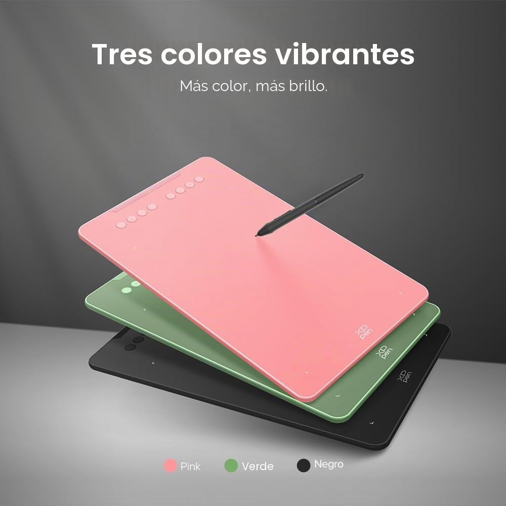 XPPen Deco 01V3 Tableta Gráfica Dibujo Digital 10x6 Pulgadas con Lápiz 16K Niveles, Compatible con Windows, Linux, Mac OS, Chrome OS y Android