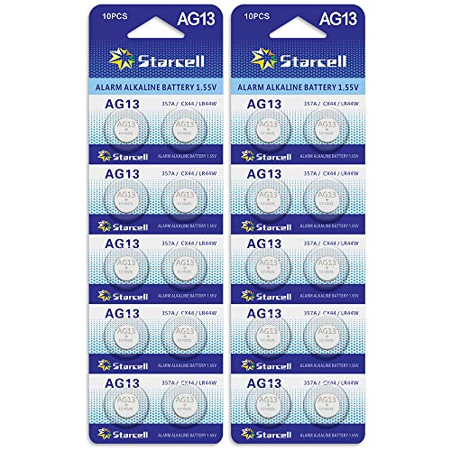 ACT 20 X AG13 LR44 Baterías de botón - A76 L1154 SR44 G13 357 - 1.5V