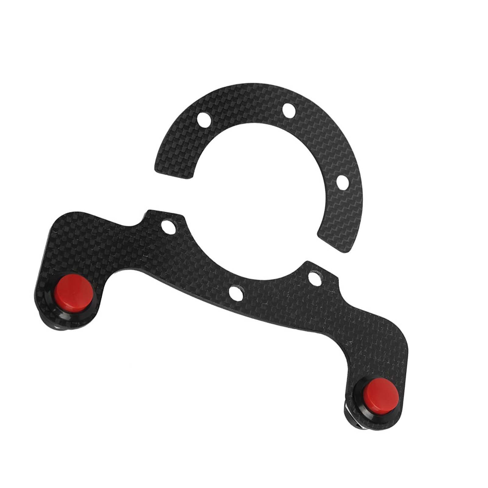 Kit Pulsanti clacson Esterni in Fibra di Carbonio Pulsante clacson Volante a Doppio Comando Accessorio per Volanti a Sei bulloni compatibili con Momo Omp Nardi e Sparco