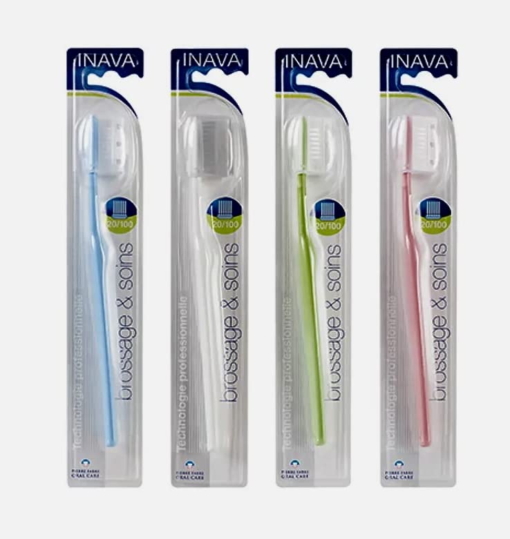 Inava Brosse à Dents SOUPLE - Lot de 4 Brosses (4 Souple), 271164