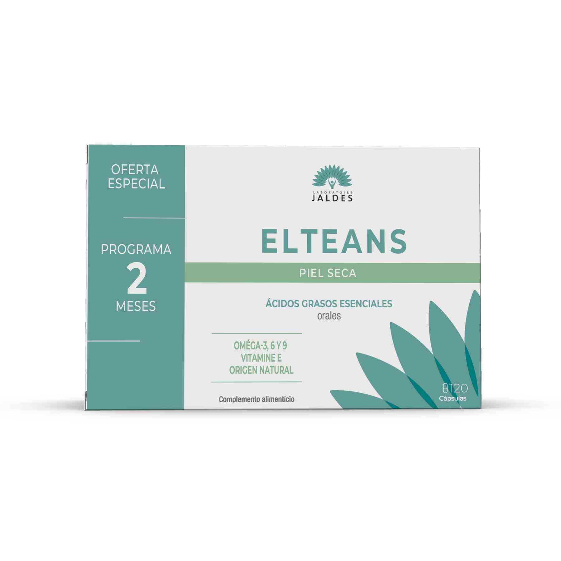 ELTEANS CÁPSULAS Lote de 2X60 Cápsulas | Confort para Pieles Secas a Muy Secas | Proporciona una Combinación Equilibrada de Ácidos Grasos Esenciales Omega-3, 6 y 9 | LABORATOIRE JALDES