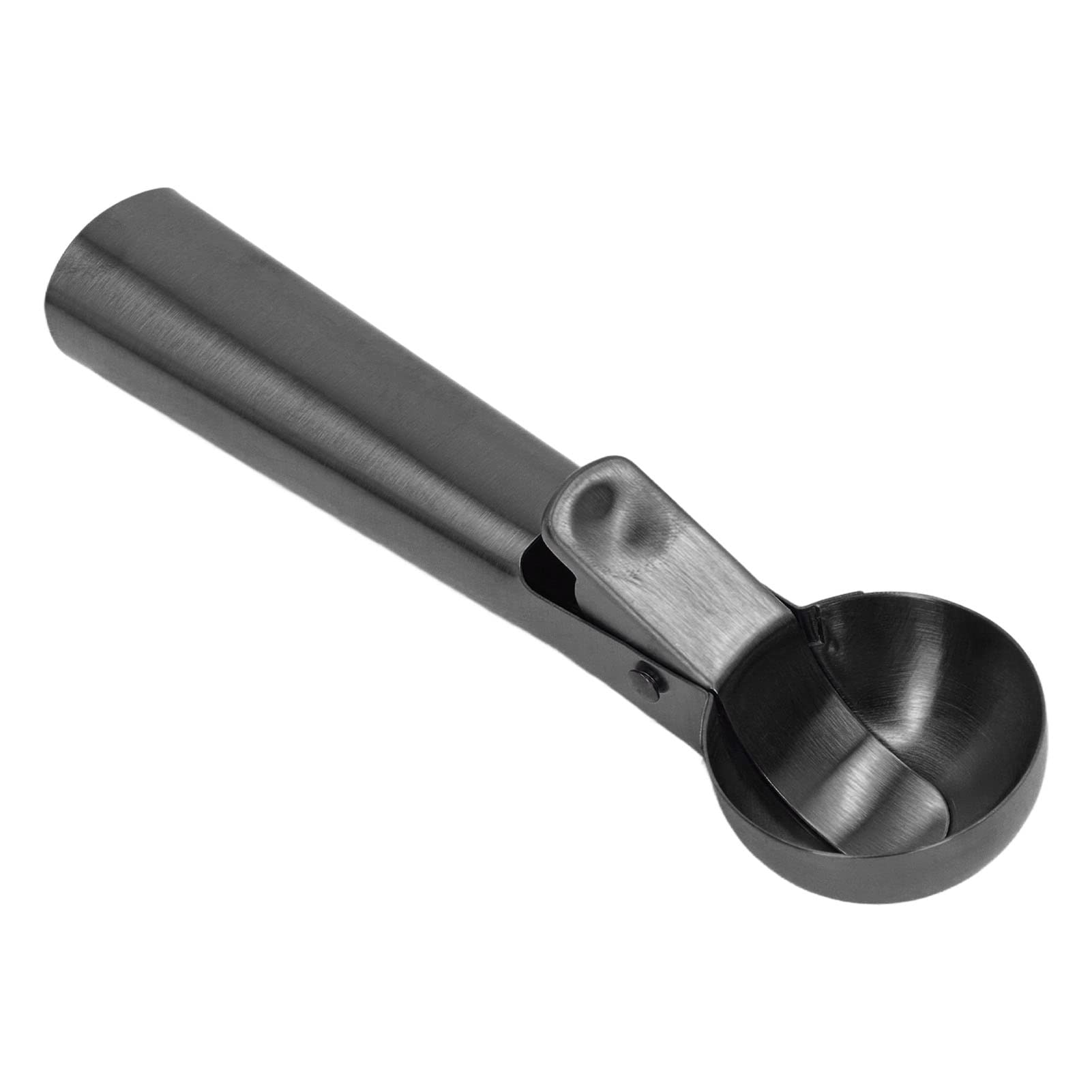 Stainless Steel Cookie Scoops, Ice Cream Scoop with Trigger Premium Scooper Stainless Steel Ice Cream Scooper for Fruit Pepper(Black)