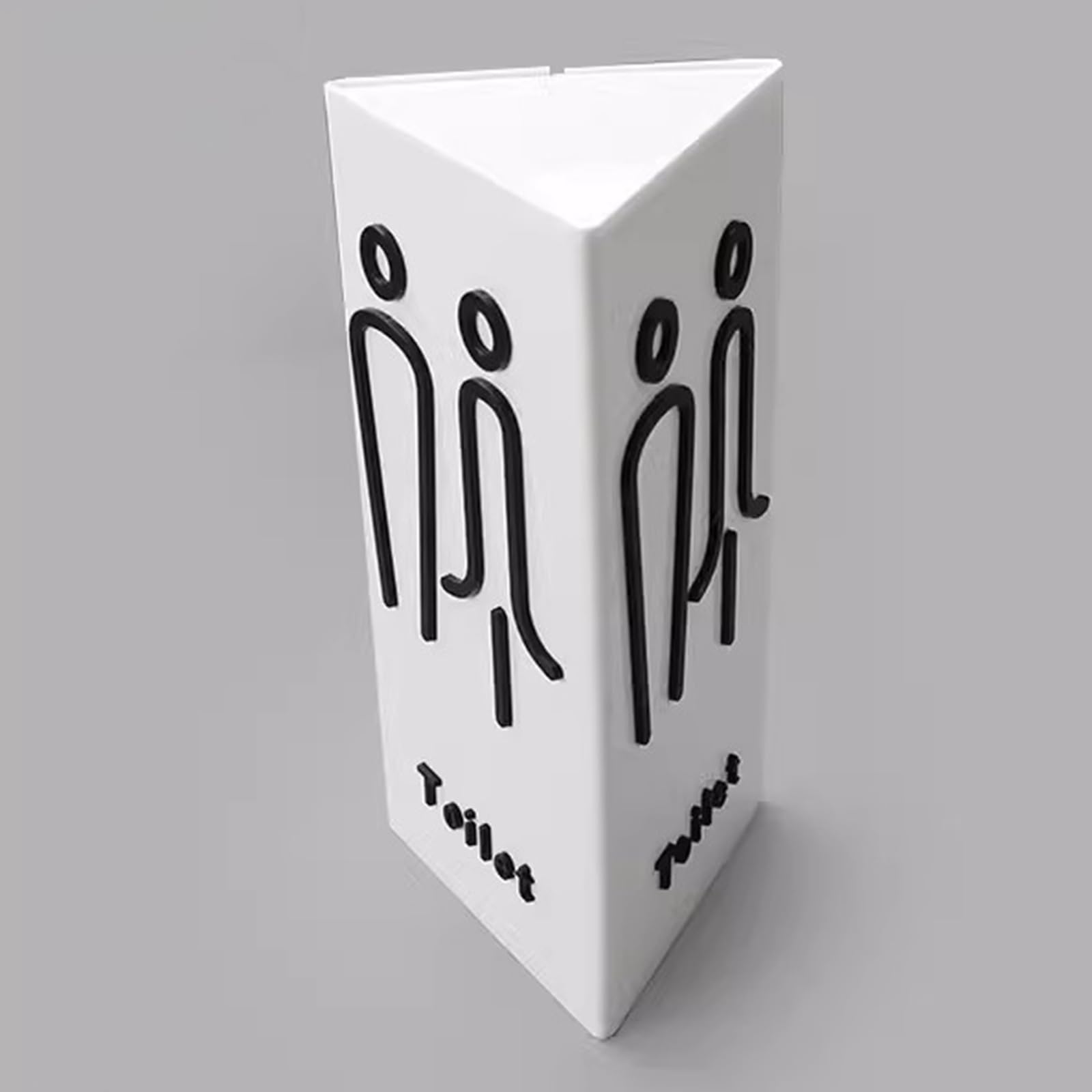 Letrero de baño Letrero de baño Señalización acrílica for inodoro, letreros for puerta de baño de doble cara con colgante lateral triangular, letrero decorativo for puerta de baño for oficinas, negoci