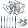 Glarks 30Pcs 4x60MM Heavy Duty Zinc Plated Steel Molly Bolt Hollow Drive Wall Anchor Screws Set for Drywall, Plaster and Tile (M4x60)