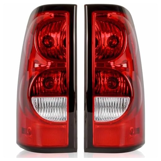 RANSOTO Tail Light Compatible With Chevy Silverado 1500 2500 3500 2003 2004 2005 2006 Driver And Passenger Side Taillights Rear Brake Lamps With Bulbs
