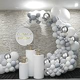 👰🥂【Pastell Grau Luftballons Bester Qualität】- Diese macarongrauen weißen metallic silber ballons über 10” können mit Luft und Helium gefüllt werden. Mit LUFT gefülltes Latex bleibt bis zu 72 Stunden lang gefüllt, während es mit HELIUM 3 bis 3 Stunden lang gefüllt bleibt. 6 Stunden. Bestimmte Farbunterschiede treten nach dem Aufblasen auf, aber der Farbeffekt wird besser.