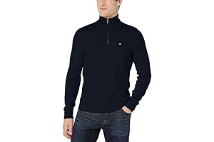 Tommy Hilfiger Men's Long Sleeve Fleece Quarter Zip Pullover
