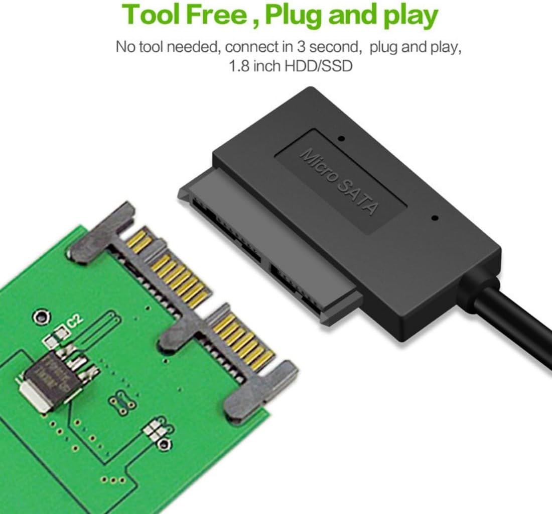 chenyang 1.8" Micro SATA to Mini SATA mSATA SSD Hard Disk PCB Converter Adapter with USB 3.0 Data Cable