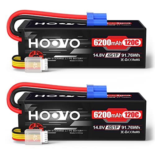 HOOVO 4S 14.8V 6200mAh RC Battery (2 Pack)