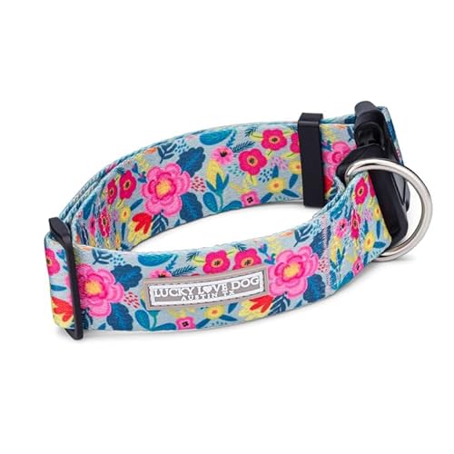 Lucky Love Dog Wide Collar, 1.5" Adjustable & Durable, Large