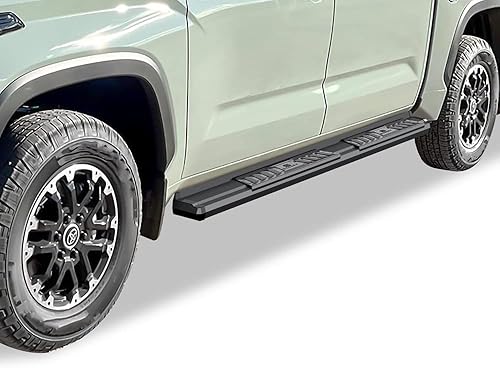 Miniatura 4 de APS Estribos de barras Nerf estilo original color negro compatibles con Toyota Tundra 2022-2023 CrewMax