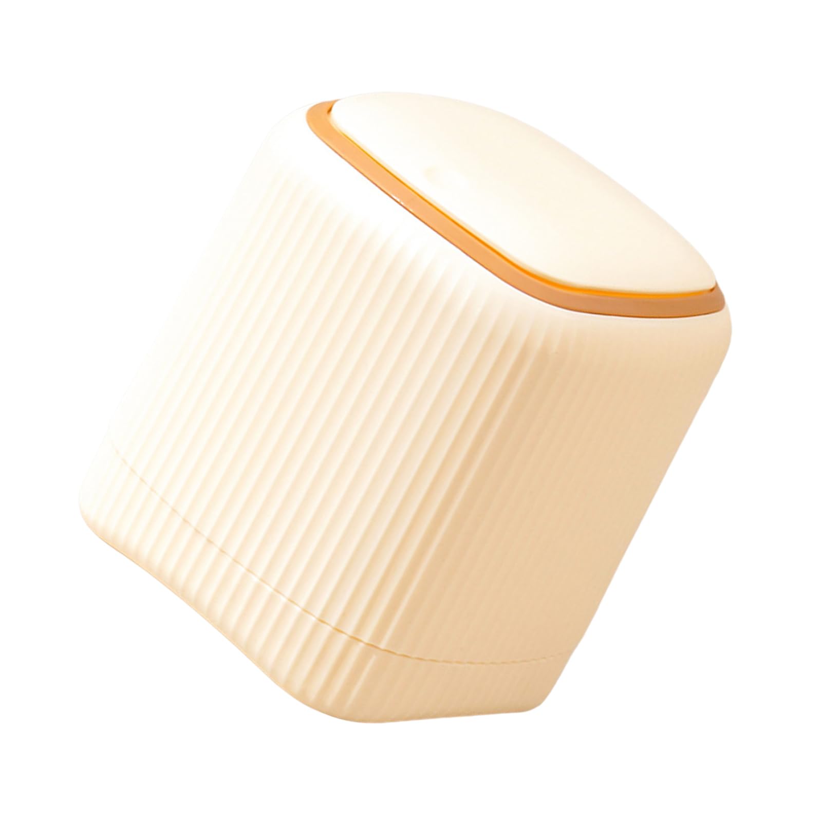Jazuaiao Ergonomic Shape Small Trash Can ABS PP Construction AntiSpill for Counter Desk Shelf Desktop Trash Can