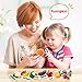 AKAYOK Kids Felt Board Set with 90 Fruits & Vegetables Pieces - Interactive Learning & Education Toys for Preschool Homeschool, Vibrant Colors Pretend Play Toys with Storage Bag & Velcro Dots
