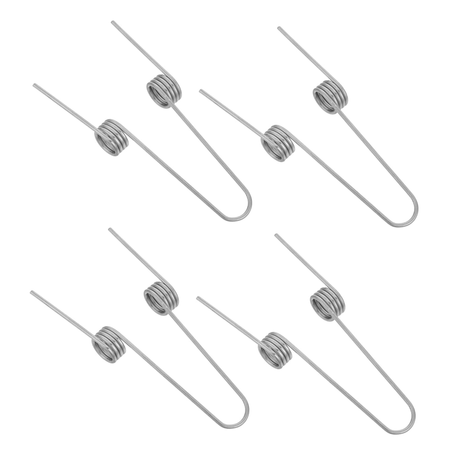 MAGICLULU Dual Coil Torsion Springs Tiny Kitchen Trash Bin Lid Metal Springs for Stainless Steel 4pcs Trash Can Lid Replacement, for Press-Down Garbage Can Repair Parts