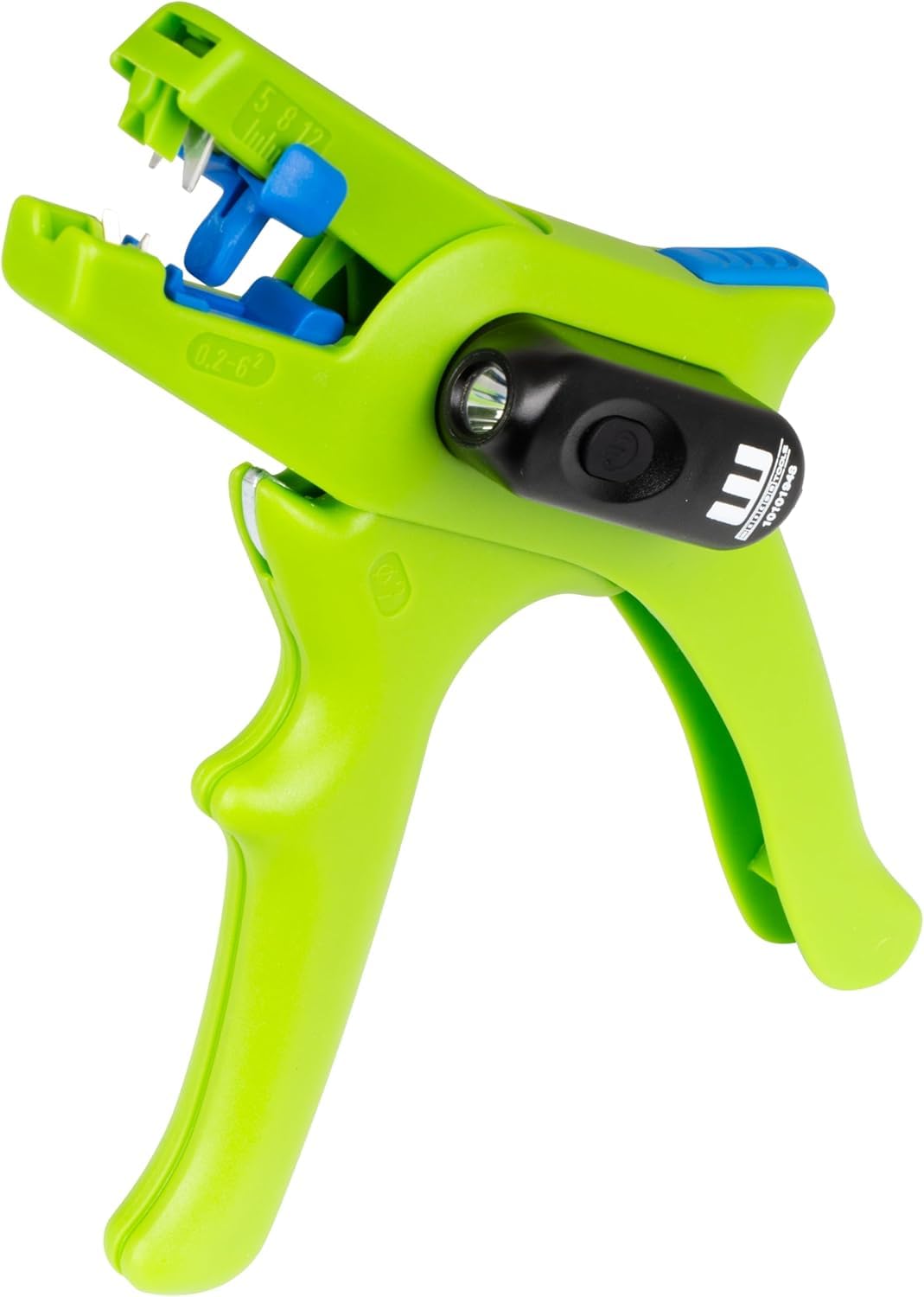 WEICON Pinza spelafili n. 5 Green Line LED, spelafili di precisione da 0,2 a 6 mm², LED con 3 livelli di luminosità, per aree di lavoro scure