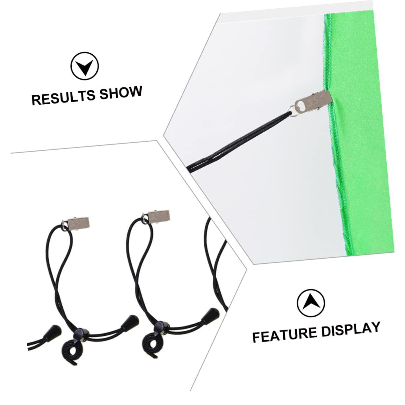 OSOLADY Background Plate Clips 12 Pack Multi-Functional Elastic Photography Clamps Clamp Hangers Fixed Clothes Clips Random Color