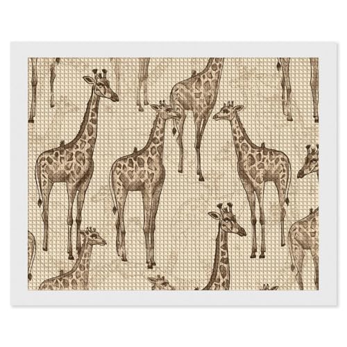 Kit diamond painting 5D girafe à offrir en cadeau créatif pour adulte