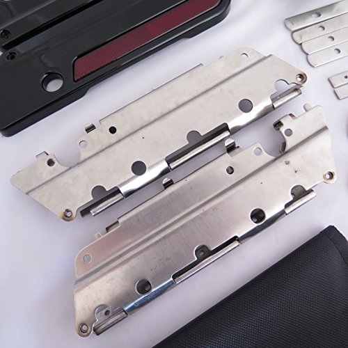 Herrajes de cierre metal negro SMT para tapas de alforjas rígidas compatibles con Harley Touring FLT FLH 1993-2013 miniatura 4