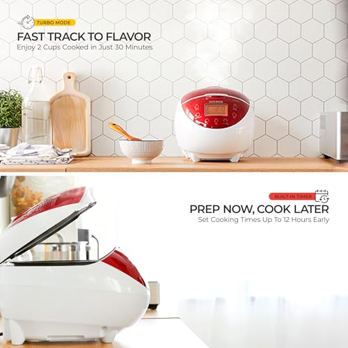 CUCKOO Micom Rice Cooker 6 Cup Uncooked / 12 Cup Cooked, Fuzzy Logic Rice Maker with Delay Timer & Keep Warm Setting, Versatile Food Steamer for Cooking, Non-Stick Inner Pot, Red (CR-0655F) by CUCKOO - Image 5