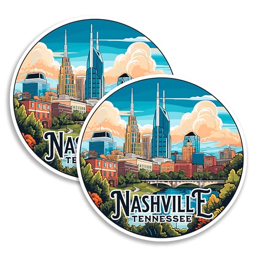 Imán Decorativo Nashville Tennessee 2 unidades 4 pulgadas