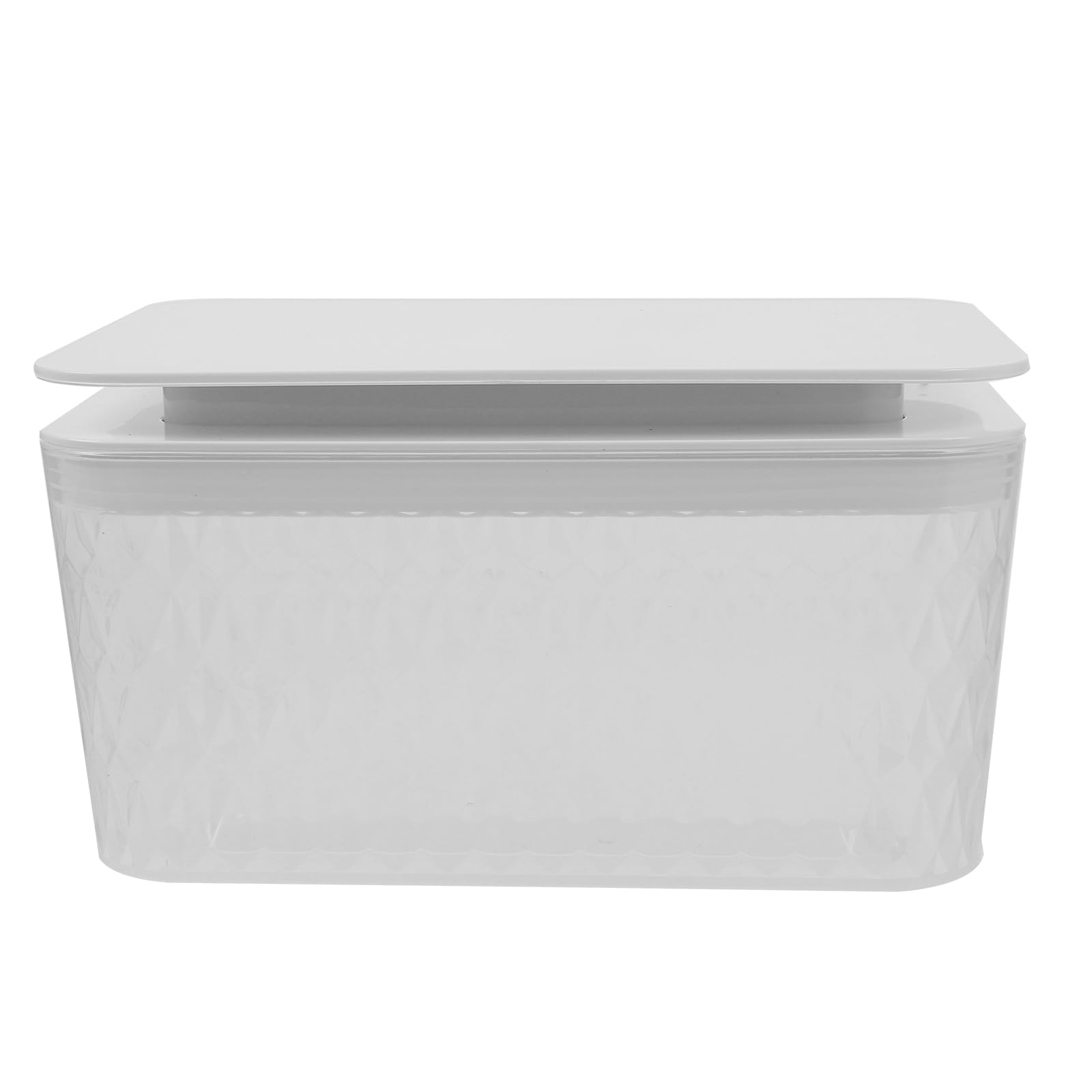 Caja Dispensadora de Toallitas Reutilizables Tapa Contenedor para Toallitas Húmedas Tamaño Compacto Material Plástico Cristal Blanco para Baño y Hogar Portátil y Higiénico