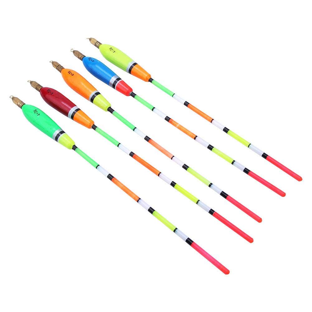 Boja rybacka z drewna balsowego, pływaki wędkarskie, 26.5cm wysokiej jakości farba 5 sztuk jezioro do basenu wędkarstwo morskie dzikie wędkowanie(4+2g, blue)